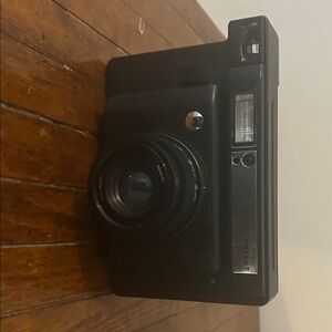 Black Instant Film Camera - Compact Photo & Video Camera